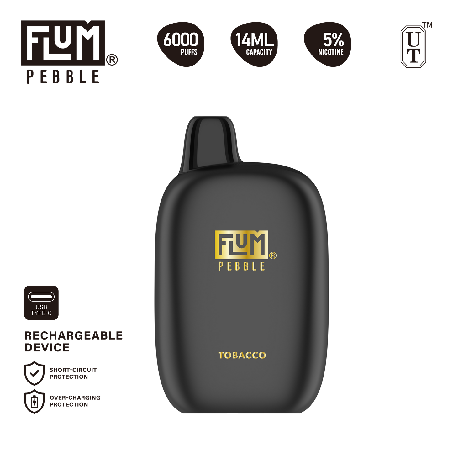FLUM PEBBLE DISPOSABLE - 6000 PUFFS