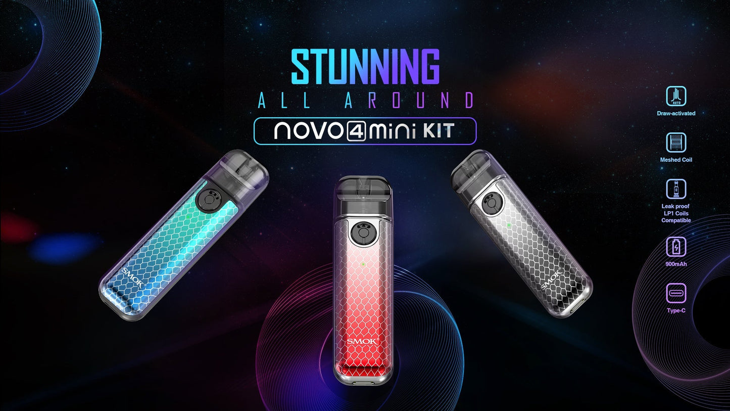 NOVO 4 MINI 25W STARTER KIT by SMOK - EJUICEOVERSTOCK.COM