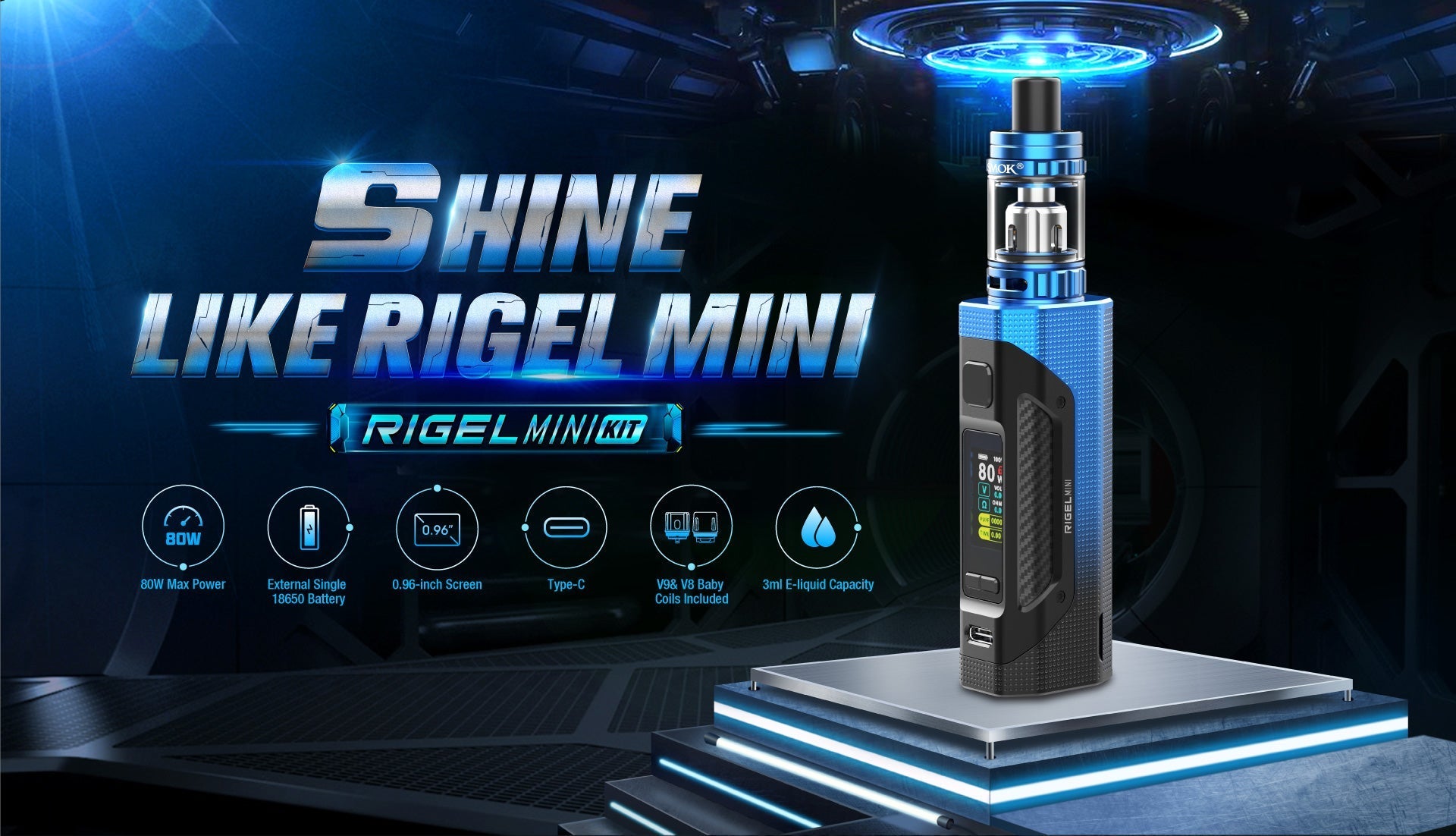 RIGEL MINI 80W STARTER KIT by Smok - EJUICEOVERSTOCK.COM