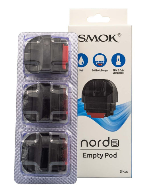 SMOK NORD 5 REPLACEMENT PODS - 3PK - EJUICEOVERSTOCK.COM