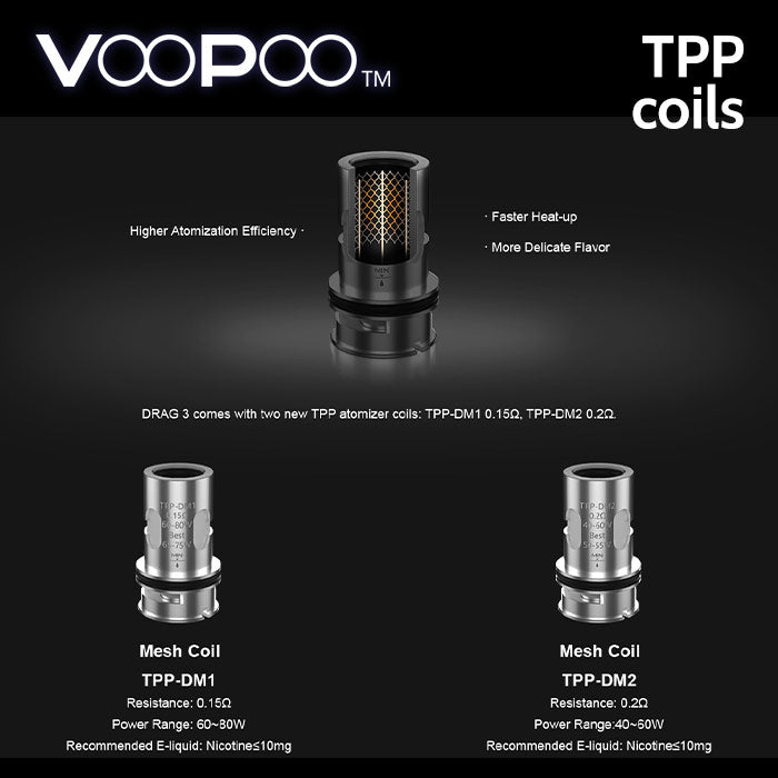 VOOPOO TPP REPLACEMENT COILS - 3PK - EJUICEOVERSTOCK.COM